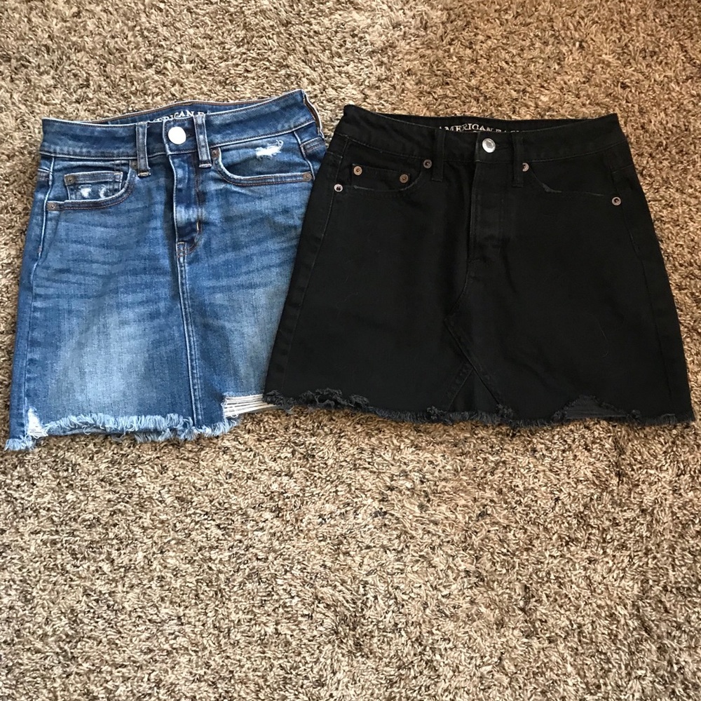 American eagle jean skirts